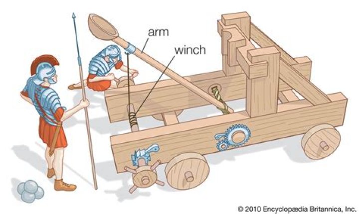 How many years ago were catapults invented?